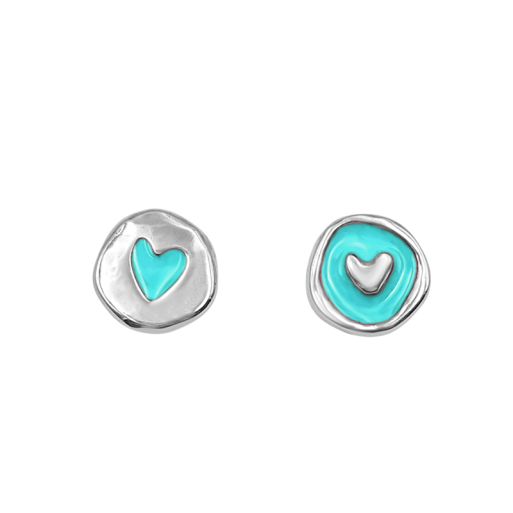 "Heart" Earrings/ Turquoise