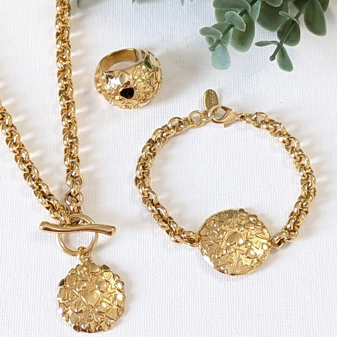 Taste of Love short necklace /Set 3 pc / Gold