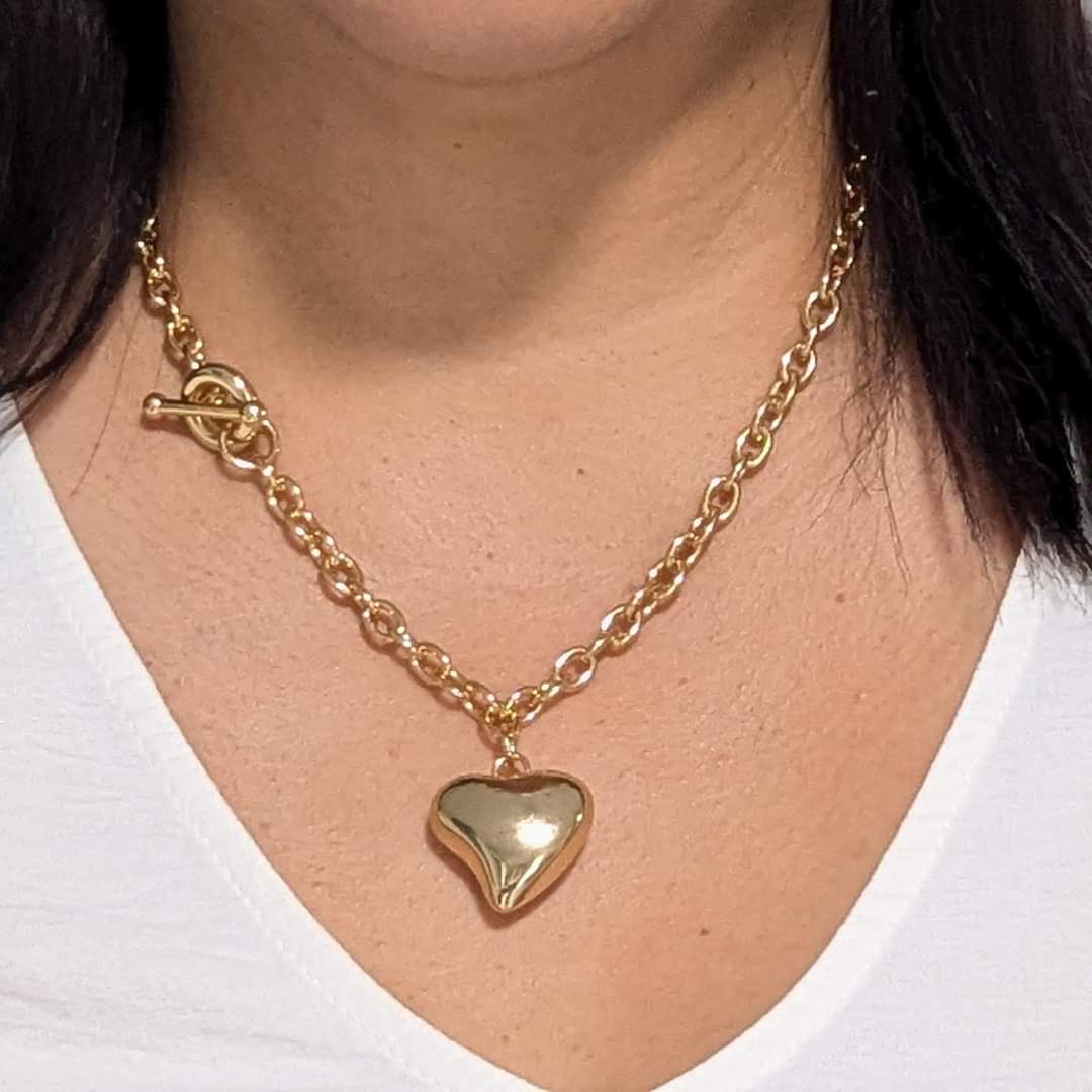 S. Steel Heart Necklace