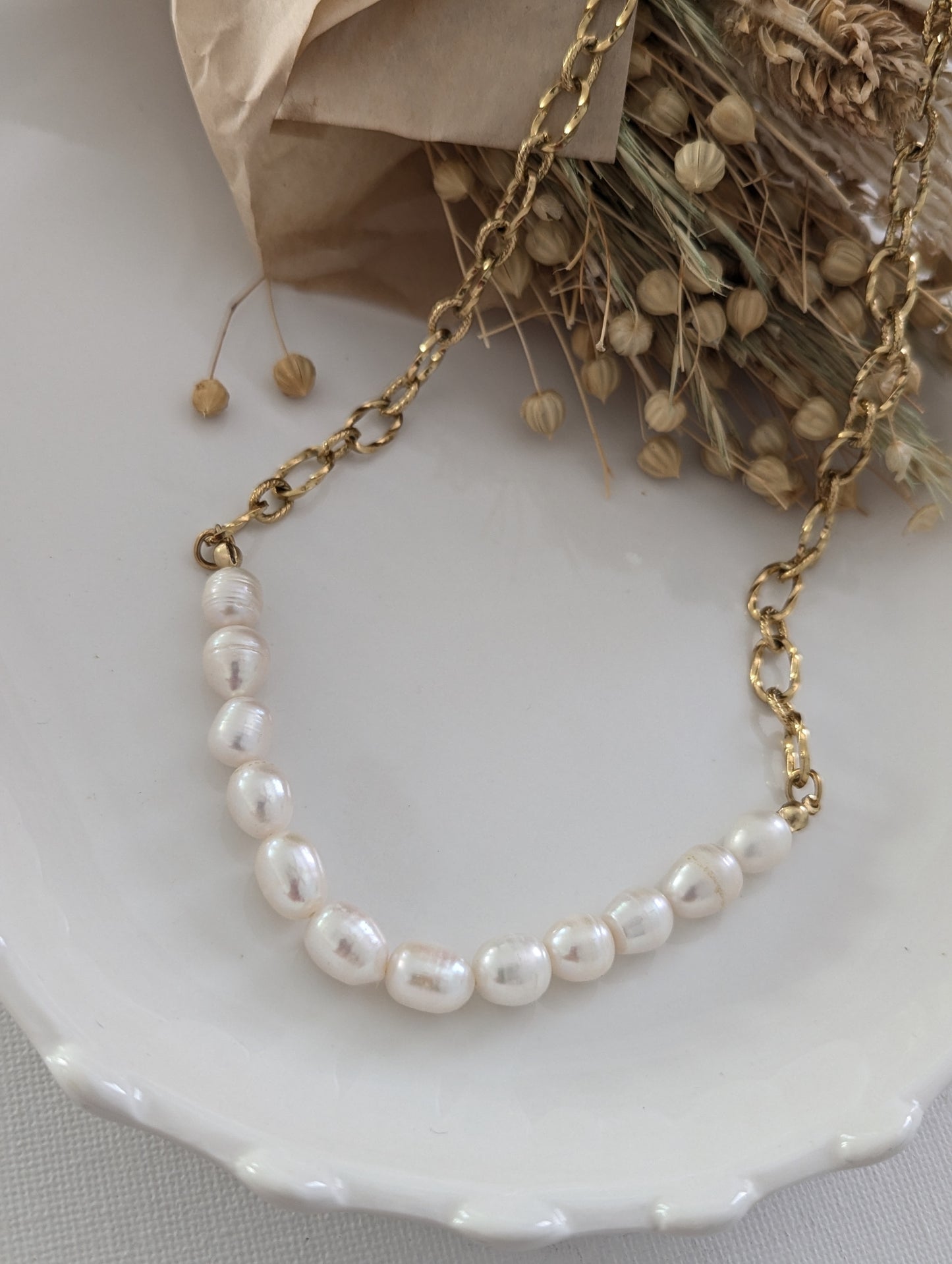 Freshwater Pearl Necklace S. Steel