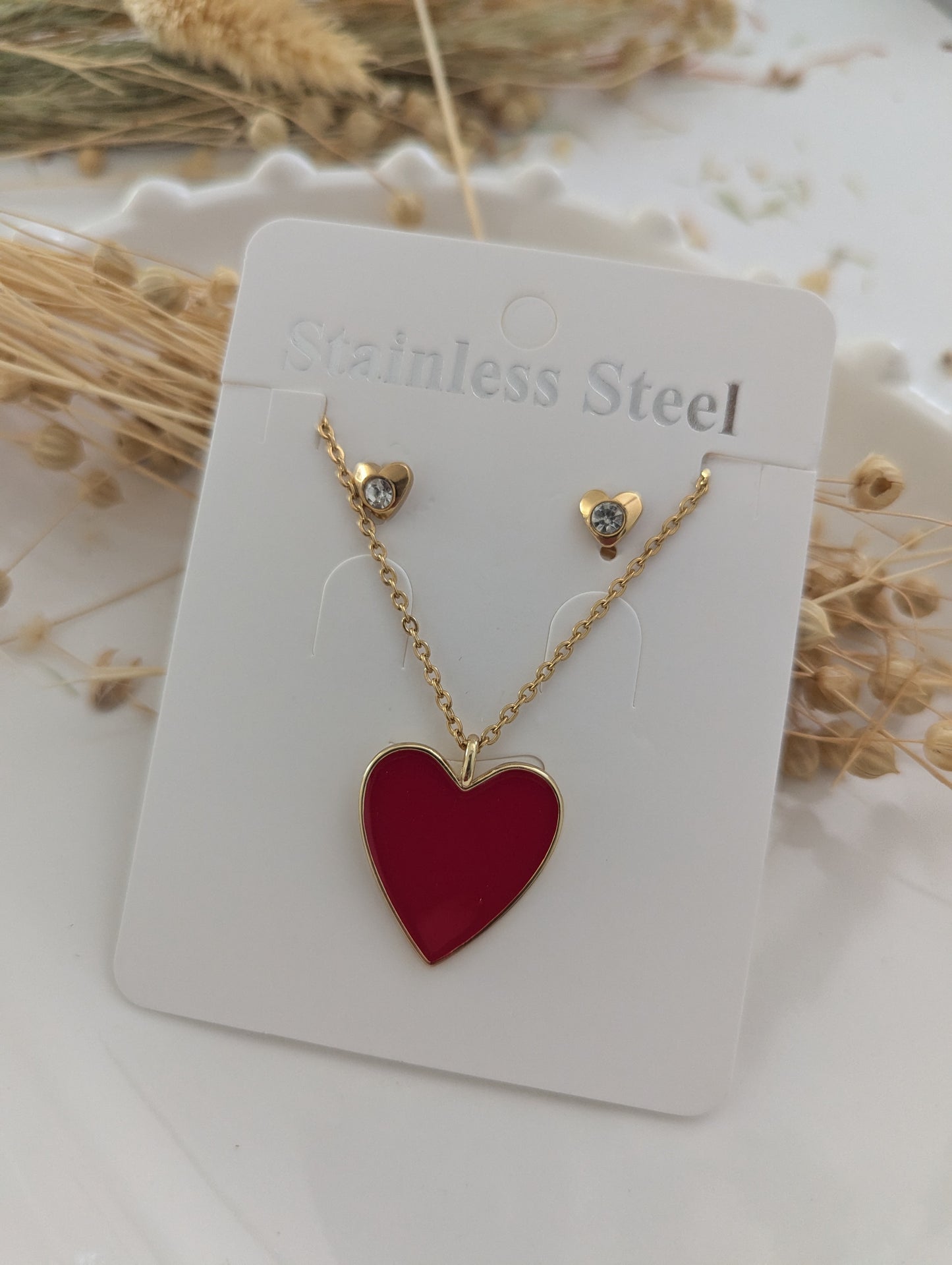 Stainless Steel Heart Set