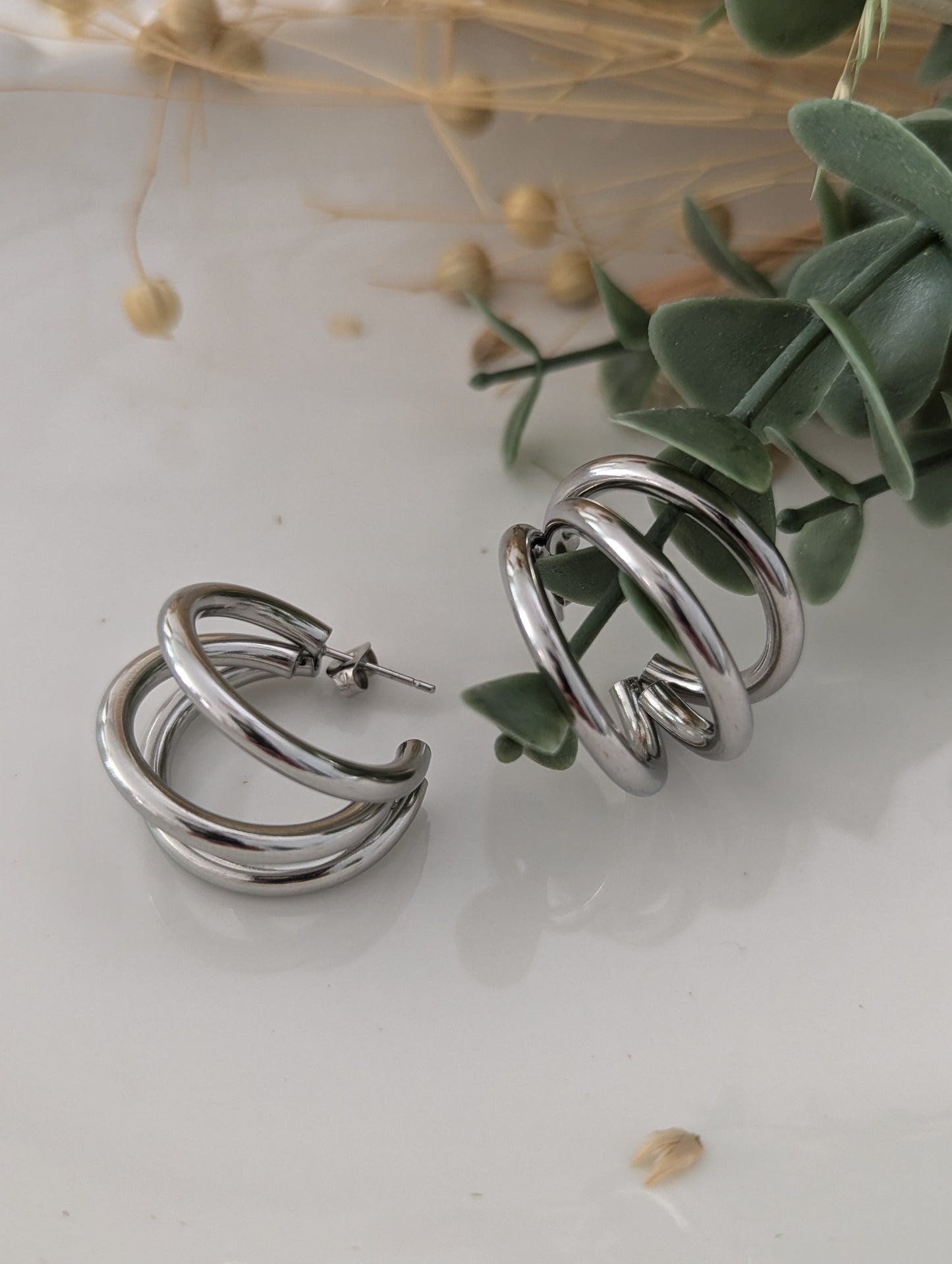 S. Steel earrings