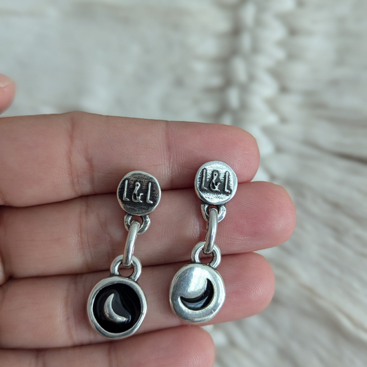 "Moon" pendant earrings