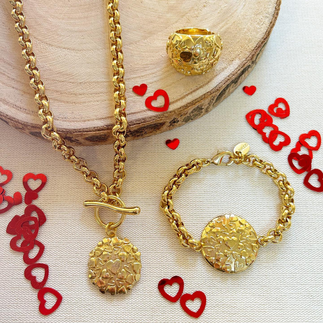 Taste of Love short necklace /Set 3 pc / Gold