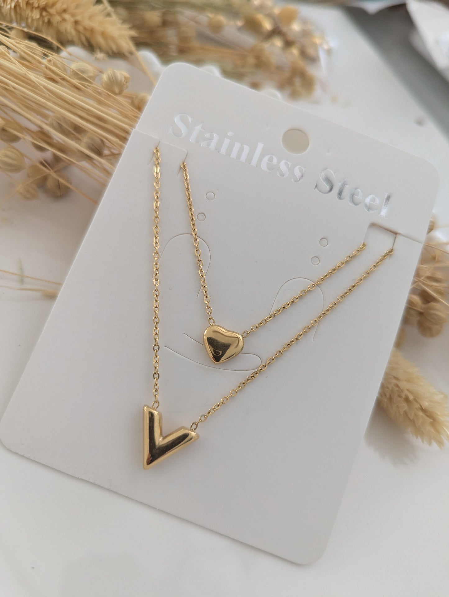 Minimalist double layered necklace